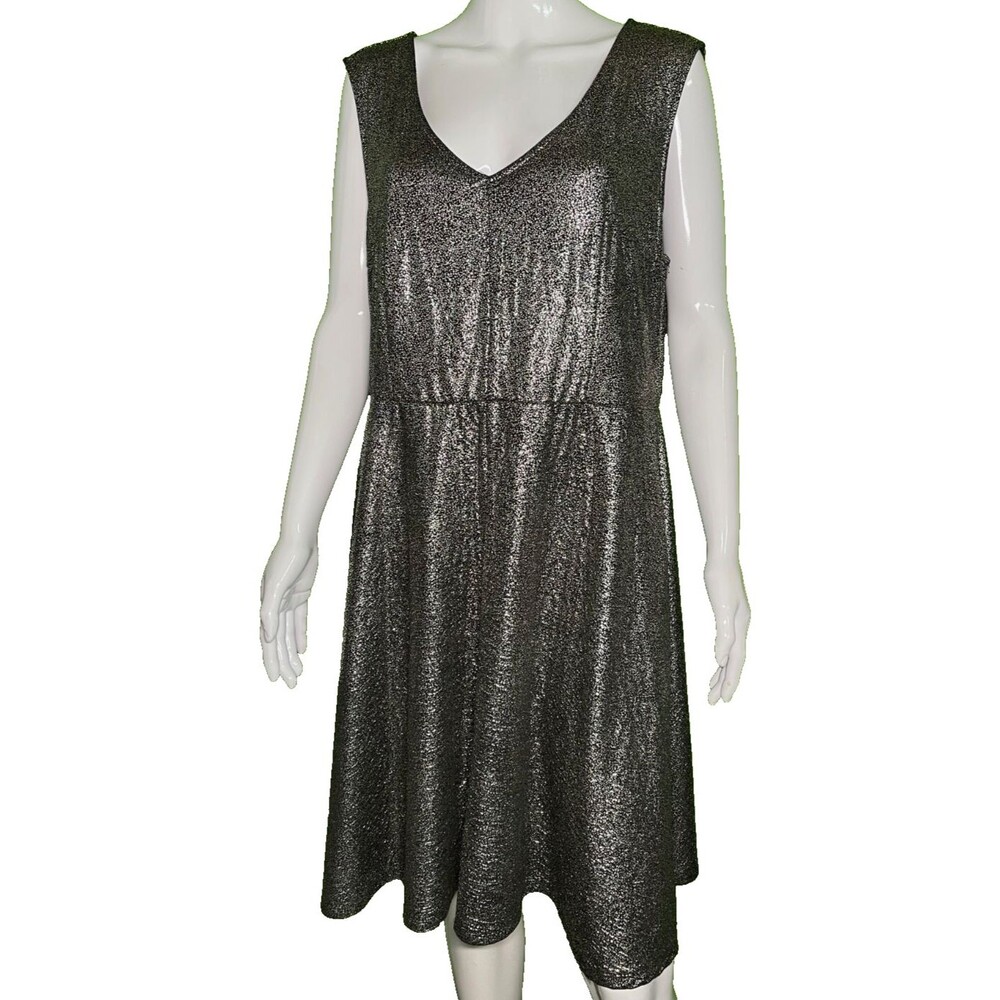 Torrid Size 2 Black LIKE NEW Women's Midi Formal Prom Sparkle Glitter Dress